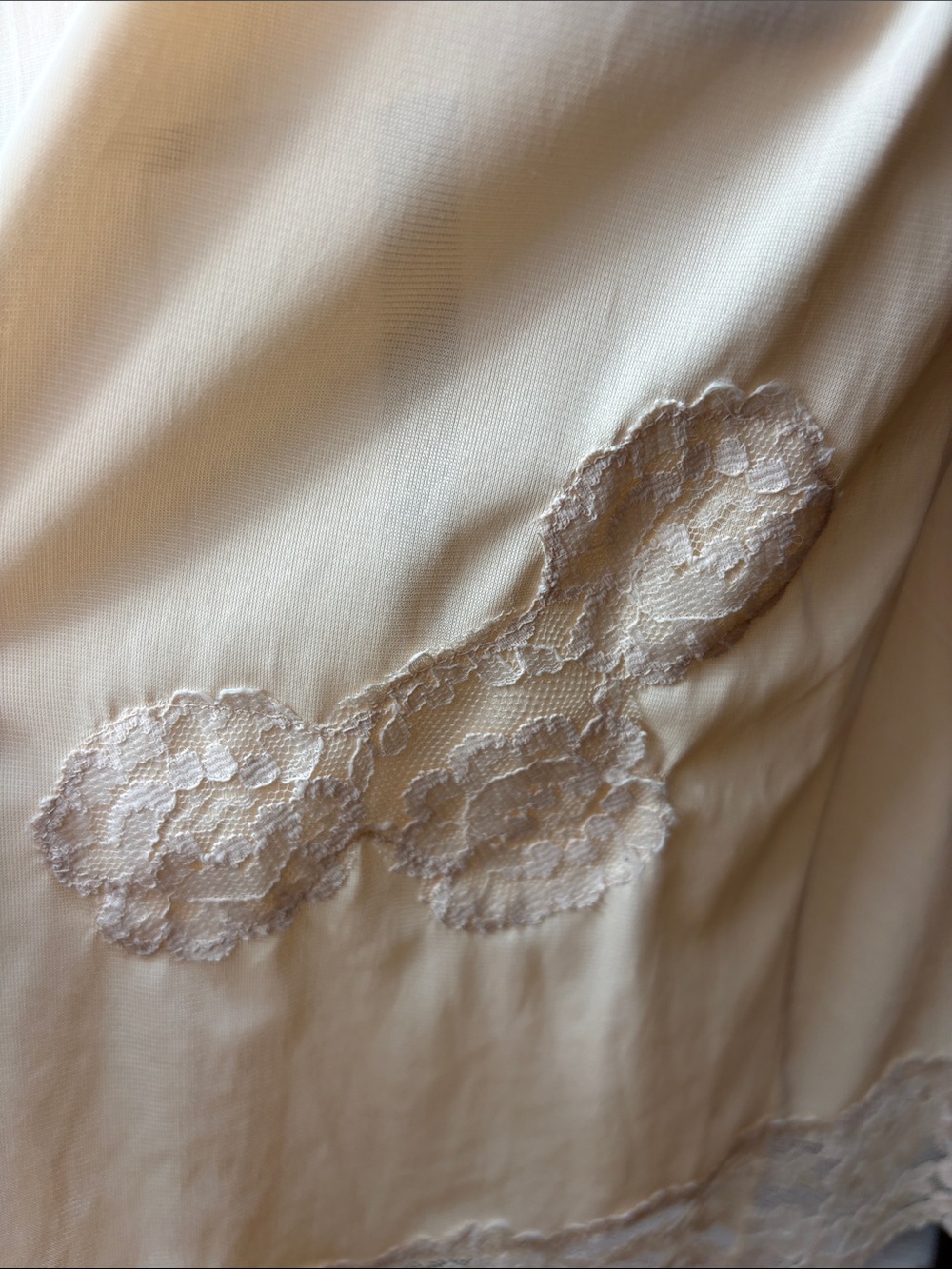 Vintage Ivory Lace Slip Dress Sz sm - Picture 3 of 9